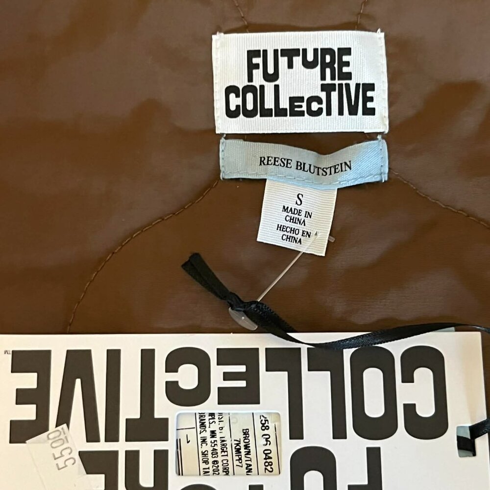 Future Collective with Reese Blutstein Two Tone Quilt Jacket Wome's Small - Picture 9 of 9